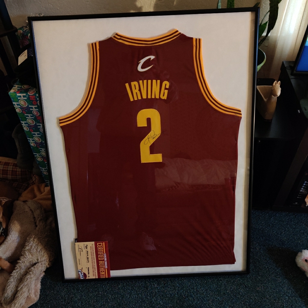Kyrie Irving Framed Signed Jersey